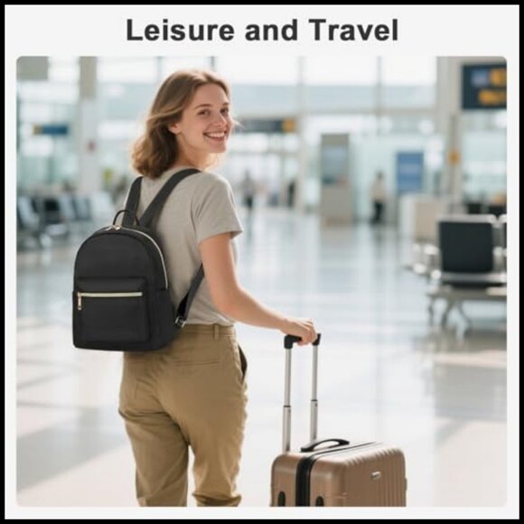 Mini Backpack Water-Resistant Polyester Daypack Adjustable Straps Travel School main image 7